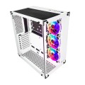 Caja ATX Gaming Talius Cronos Frost Rgb / Cristal templado / Usb 3.0 / Blanca