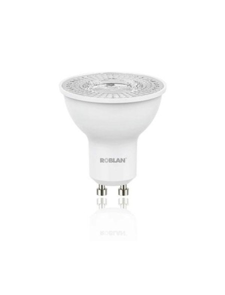 Bombilla LED dicroica Roblan gu10 / 4.5w / luz calida / 3000k / 380lm / 220-250v