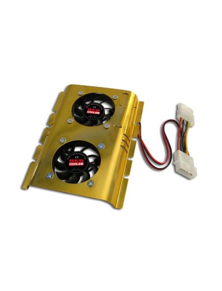 Ventilador doble + disipador para disco duro 3.5 Red Cooler HD-510S-06