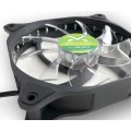 Ventilador caja Gaming Droxio 12x12cm / 15 Leds Verde / Silencioso / 3-4 Pines / 120mm FAN12GL15