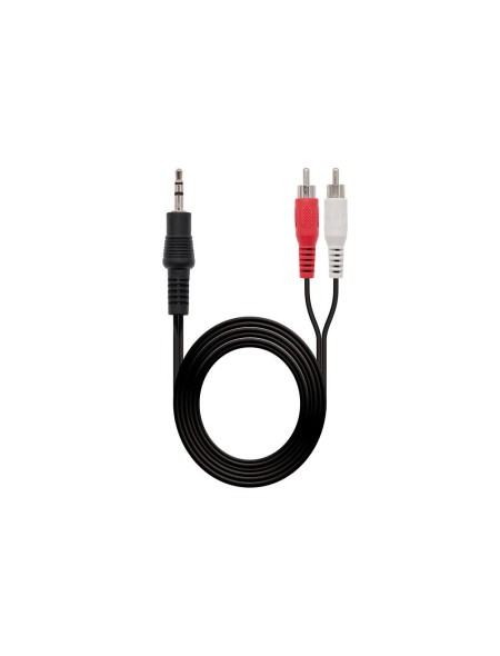 Cable audio estereo Jack 3.5 Macho a 2x RCA M/M /10m / Nanocable 10.24.0310