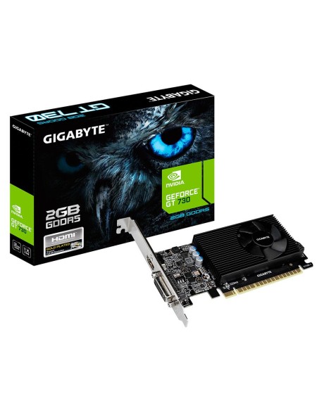Tarjeta gráfica Gigabyte GT 730 / 2Gb GDDR5 / Hdmi - Dvi / Perfil bajo / GV-N730D5-2GL