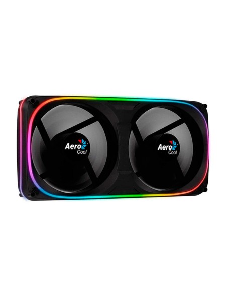 Ventilador interno Gaming Dual 240x120mm Aerocool Astro ARGB / 2x Fan 120mm / Negro