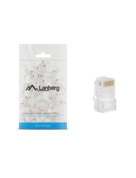 Conector RJ45 8 hilos cat.5e Utp (pack 100 uds) Lanberg Plu-5000
