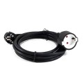 Cable prolongador / alargadera de corriente Schuko 3go / 3m / 16a / 3600w / Negro / AL3M