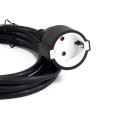 Cable prolongador / alargadera de corriente Schuko 3go / 3m / 16a / 3600w / Negro / AL3M