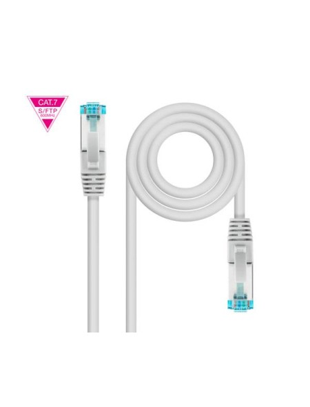 Cable red latiguillo RJ45 Cat.7 SFTP / LSZH / 3 metros / 10 Gbit/s / Gris / Nanocable 10.20.1703