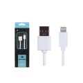 Cable datos USB 2.0 a Lightning IPhone 5-14 / 1m / 3.4a / AA101 / Blanco / One+