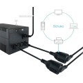 Cable adaptador C14 macho a Cee7 schuko hembra 25cm / C-10.22.0901