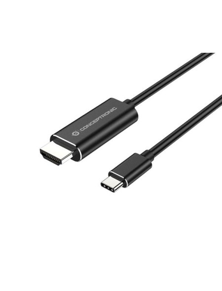 Cable de Video Usb-c Macho a Hdmi Macho / 2 Metros / 4K / Negro / Conceptronic ABBY04B