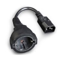 Cable adaptador de alimentacion (C14 macho a Schuko hembra ) 15cm / PC-SFC14M-01