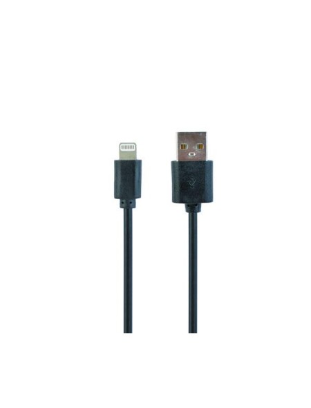 Cable datos USB 2.0 a Lightning iPhone 5-8 / 1m / Negro / Cc-usb2-amlm-1m