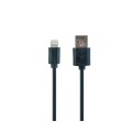 Cable datos USB 2.0 a Lightning iPhone 5-8 / 1m / Negro / Cc-usb2-amlm-1m