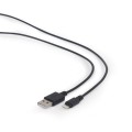 Cable datos USB 2.0 a Lightning iPhone 5-8 / 1m / Negro / Cc-usb2-amlm-1m