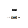 Cable adaptador HDMI a VGA + Audio + USB (Cables 1.8 Metros) Negro / Nanocable 10.15.4350