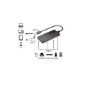 Hub 4 puertos USB 3.2 Equip / Negro/ EQ128956 / Incluye Adaptador Type-C