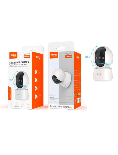 Camara Videovigilancia TR9183  / Vision nocturna / Deteccion de movimiento / 360 grados / MTK