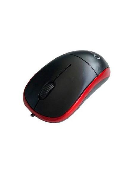 Raton óptico Usb L-Link  Negro-Rojo / 1.200 Dpi / Ambidiestro / LL-2080-R
