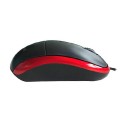 Raton óptico Usb L-Link  Negro-Rojo / 1.200 Dpi / Ambidiestro / LL-2080-R