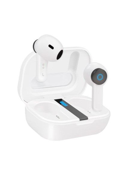 Auriculares Tooq Bender Bluetooth 5.1  Blanco / Type-C / Control tactil / Base de carga / TQBWH-0031W