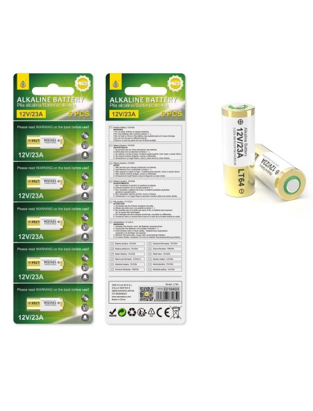 Pila Alcalina 23A LT64 / 5 Uds / 12V / One + / 2219403