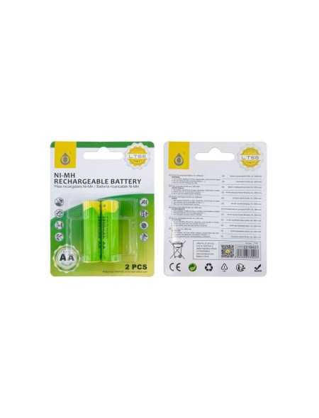 Pilas Recargables AA / 2850mAh / 1.2V /  LT66 / Pack 2 uds / One+ / 2219427