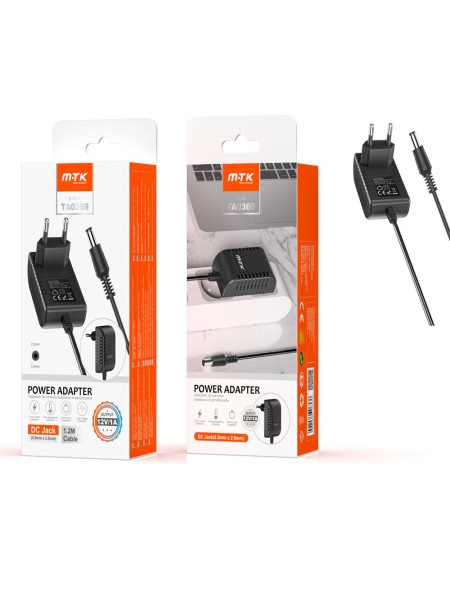 Cargador universal 12w TA0369 para router / LCD / portatil 12v 1a 5.5x2.5mm / 0053692