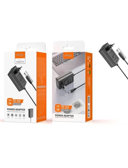 Cargador universal 36w TA0375 para router / LCD / portatil 12v 3a 5.5x2.5mm / 0053752
