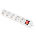 Regleta 5 tomas Lanberg / Proteccion infantil / Cable 3m /  Blanca  / ps1-05f-0300-w
