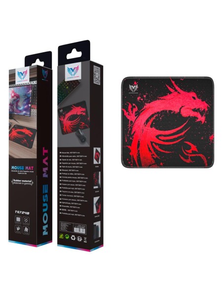 Alfombrilla Gaming TG7248 Dragon Rojo / 300x350x4mm / MTK / 0752481