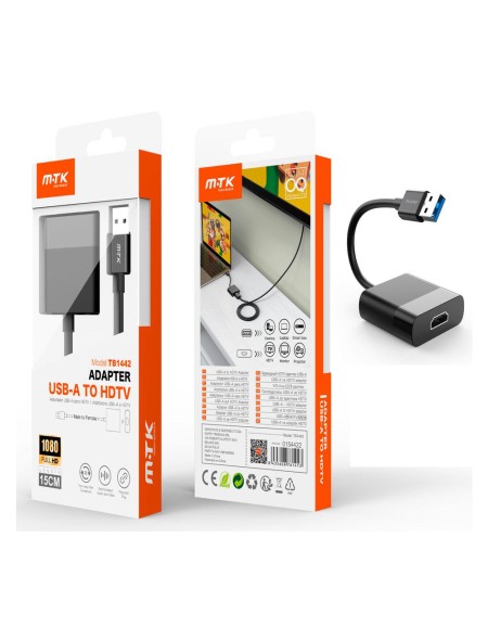 Adaptador Usb 3.0 a HDMI M/H / TB1442 / 4K Ultra HD / 15 cm / MTK / 0154422