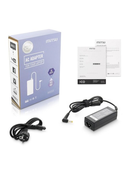 Cargador para portátil Acer / Asus / Toshiba 45W 19V 2.37A 5.5 mm x 1.7 mm Mitsu