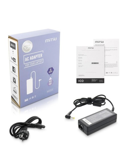 Cargador para portátil Acer / Asus / Toshiba 65W 19V 3.42A 5.5 mm x 1.7 mm Mitsu