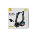 Auriculares Bluetooth Nc3228 Orejas de Gato Negro / 250Mah / MP3 / Fm / MicroSd / Iluminacion Led / One+
