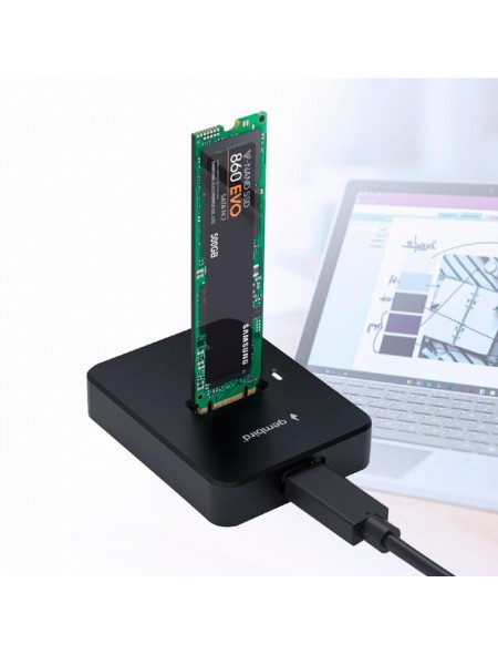 Docking Station USB Type-C / M.2 Sata NVME SSD / Negro / Gembird / DD-U3M2