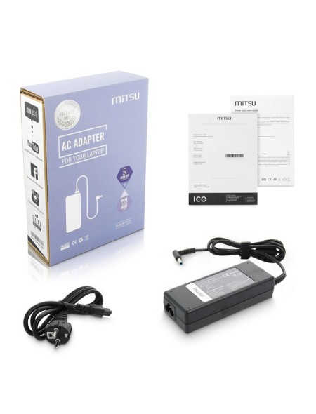 Cargador compatible para portátil HP 90W 19.5V 4.62A 4.5 mm x 3.0 mm pin central Mitsu