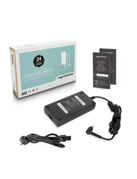 Cargador para portátil MSI 180W 19.5V 9.23A 7.4 mm x 5.0 mm Movano