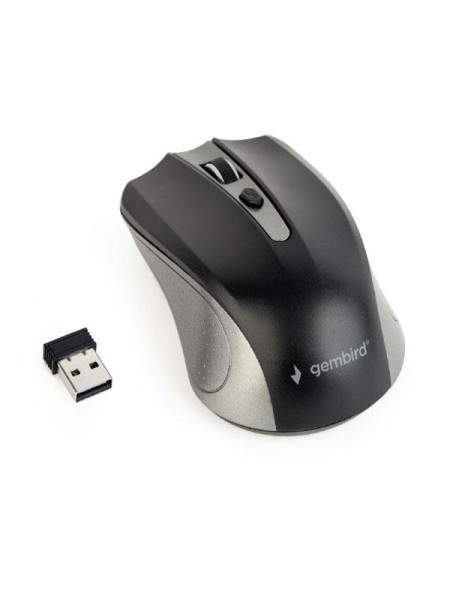 Raton óptico inalambrico Gembird / 4 Botones / 1600 Dpi / Negro-Plata / Musw-4b-04-Gb