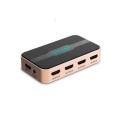 Splitter Hdmi 1x4 / 4K / Con alimentacion / Aluminio / Vention / Negro - Dorado / ACCG0-EU