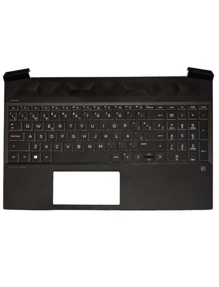 Top case + Teclado compatible para portátil HP 15-EC /  L72599-071 / Negro