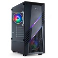 Caja Semitorre Gaming Biohazard ATX / MATX / RGB Led / Tooq / Negra TQGCC102-B