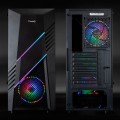 Caja Semitorre Gaming Biohazard ATX / MATX / RGB Led / Tooq / Negra TQGCC102-B
