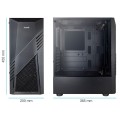 Caja Semitorre Gaming Biohazard ATX / MATX / RGB Led / Tooq / Negra TQGCC102-B