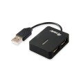 Hub 4 puertos USB 2.0 Equip / Negro/ EQ128952