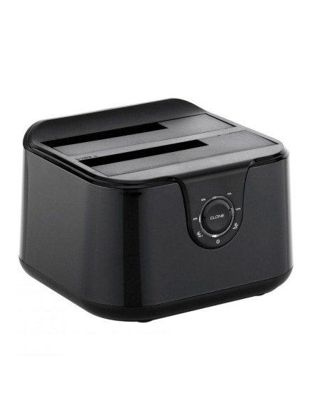 Docking Station Clonacion Conceptronic Sata 2.5 / 3.5 / SSD / USB 3.2 / Bahia Dual / Negro / DONN12B