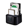 Docking Station Clonacion Conceptronic Sata 2.5 / 3.5 / SSD / USB 3.2 / Bahia Dual / Negro / DONN12B