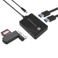 Hub 4 puertos Usb 3.0 Conceptronic HUBBIES10B / Cable 90 cm / Alimentado / Negro