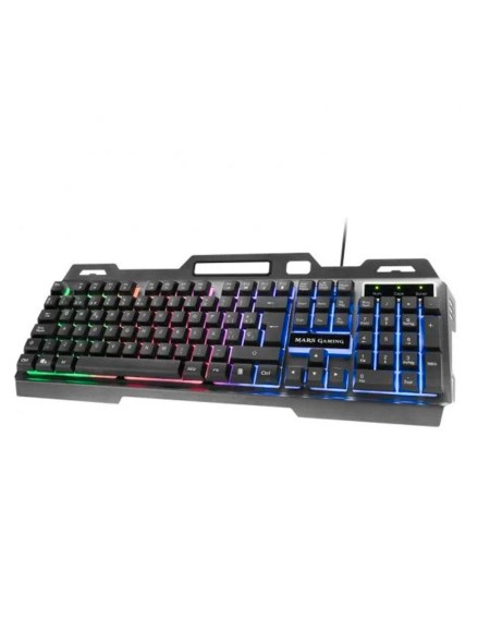 Teclado Mars Gaming MK120 Negro / Anti-ghosting / Iluminacion FRGB / gacabado en aluminio de alta calidad