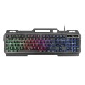 Teclado Mars Gaming MK120 Negro / Anti-ghosting / Iluminacion FRGB / gacabado en aluminio de alta calidad