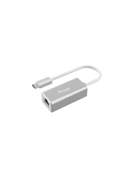 Adaptador conversor Type-C a Ethernet Gigabit RJ45 / 15cm / Aluminio / Equip 133454